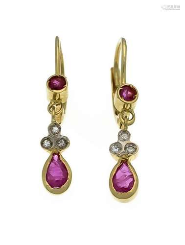 Ruby diamond earrings GG