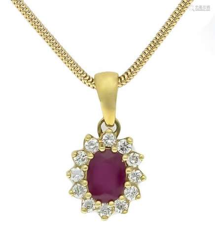 Ruby diamond pendant GG 5