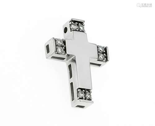 Brillant cross pendant WG