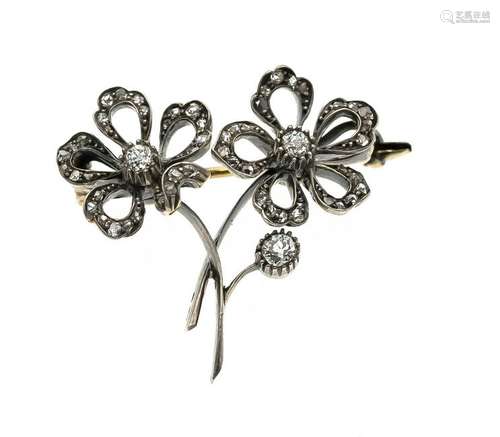 Old cut diamond brooch si