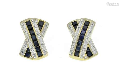 Sapphire diamond earrings