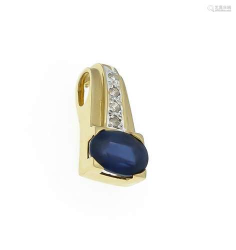 Sapphire diamond pendant