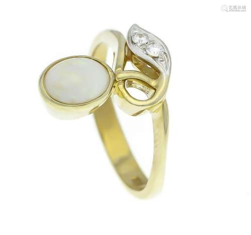 Opal diamond ring GG / WG