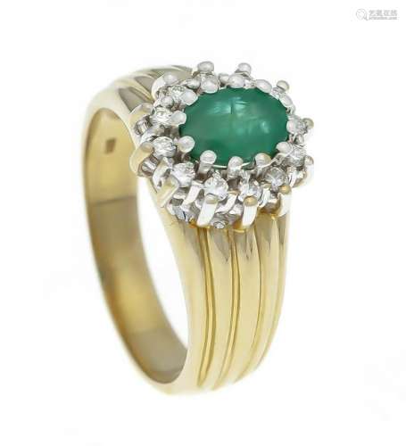 Emerald diamond ring GG /