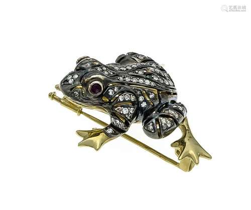 Old-cut diamond brooch fr