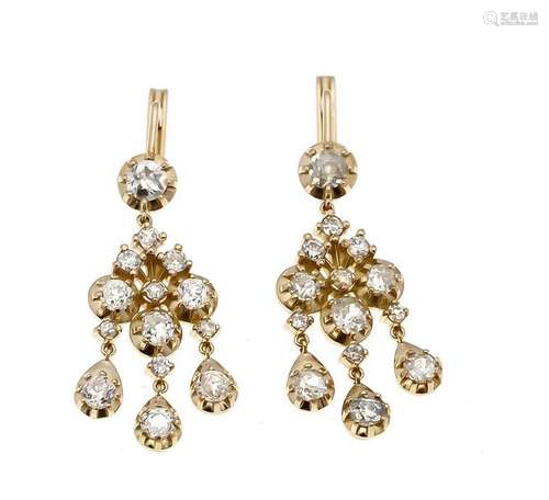 Old-cut diamond earrings