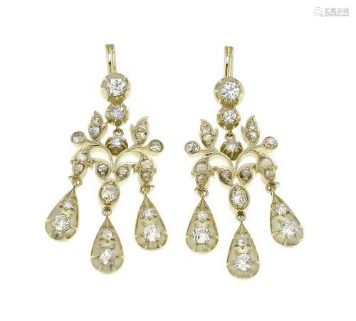 Old-cut diamond earrings