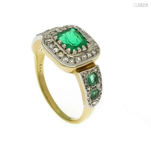 Emerald old cut diamond r