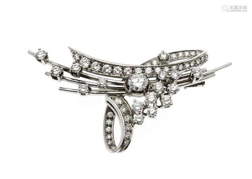 Brilliant brooch WG 750/0