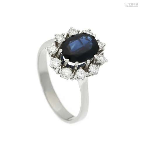 Sapphire diamond ring WG