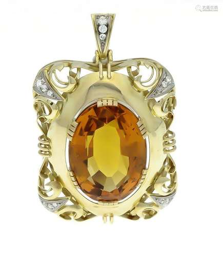 Citrine old cut diamond p