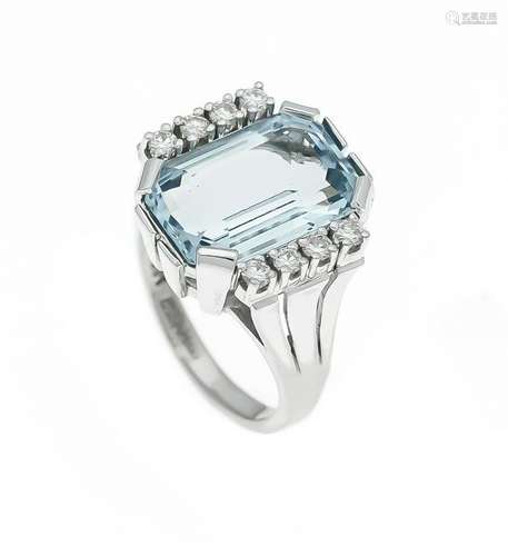 Aquamarine brilliant ring