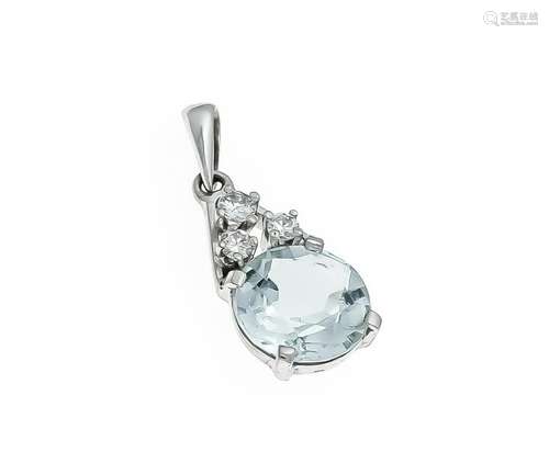 Aquamarine brilliant pend