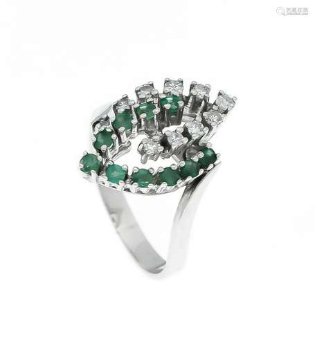 Emerald diamond ring WG 5