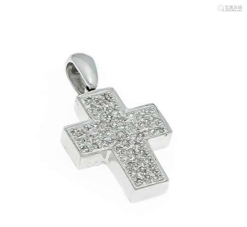 Diamond cross pendant WG