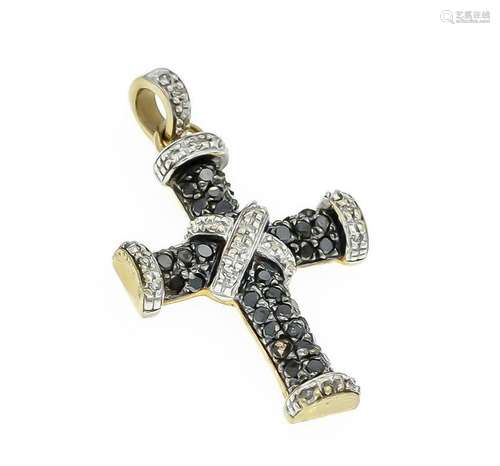 Brillant cross pendant GG