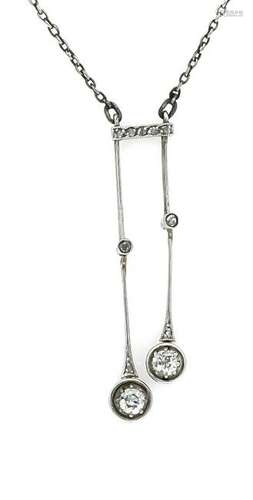 Art Deco necklace WG / GG