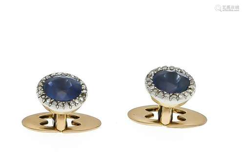 Sapphire diamond cufflink