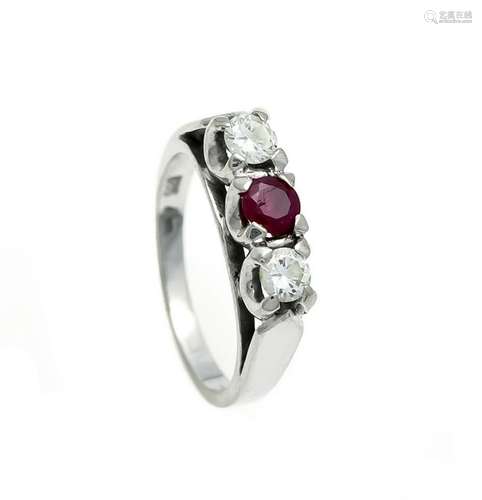 Ruby diamond ring WG 585/