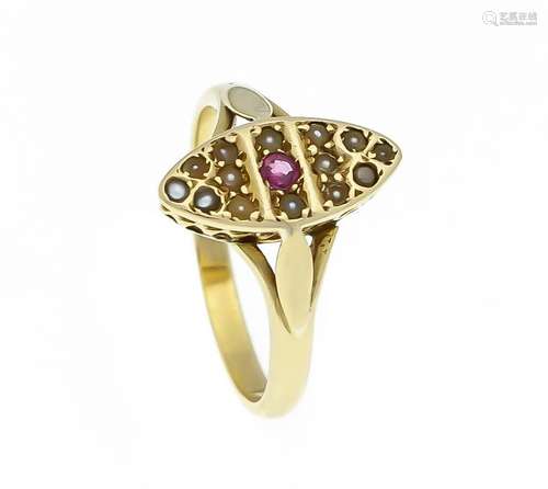 Orient pearl ruby ring GG