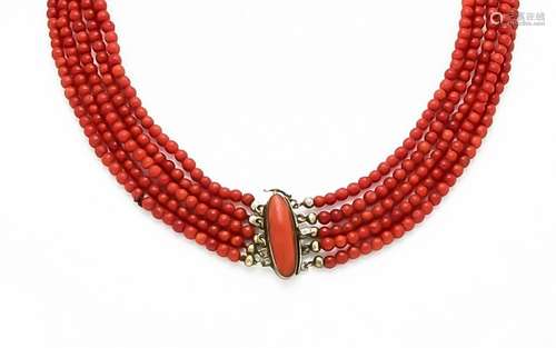 Coral necklace with box c