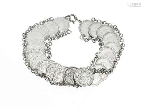 Coin bracelet silver 640/