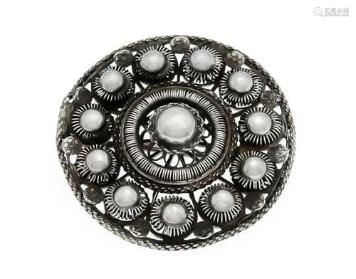 Silver brooch, filigree h