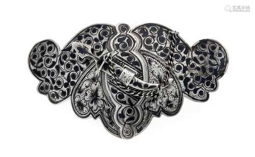 Brooch sword silver, with