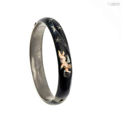 Enamel bangle silver 830/