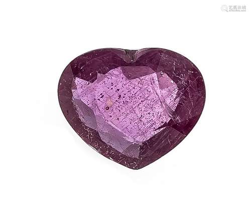 Ruby Heart 5.05 ct, fac.,