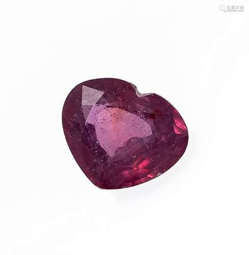 Ruby heart 4.75 ct, fac.,