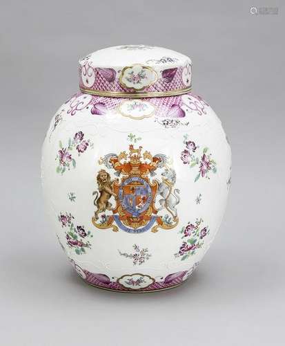 Lid vase, Porcelaine