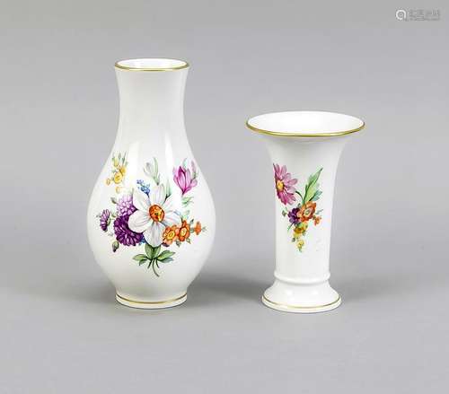 Two small vases, KPM