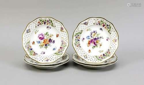 Six decorative plate