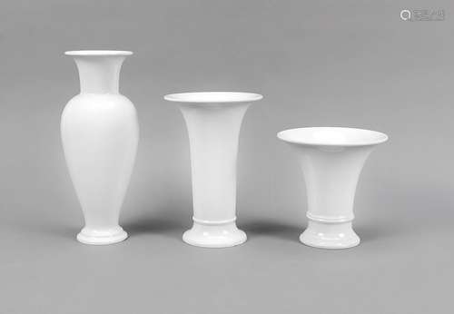 Three vases, KPM Ber