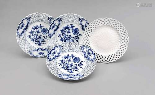 Four basket plates,