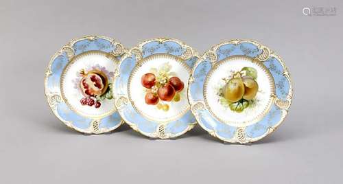 Three fruit plates,