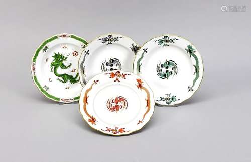 Four plates, Meissen