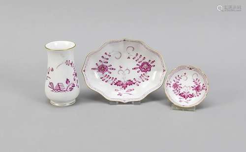 Three pcs., Meissen,