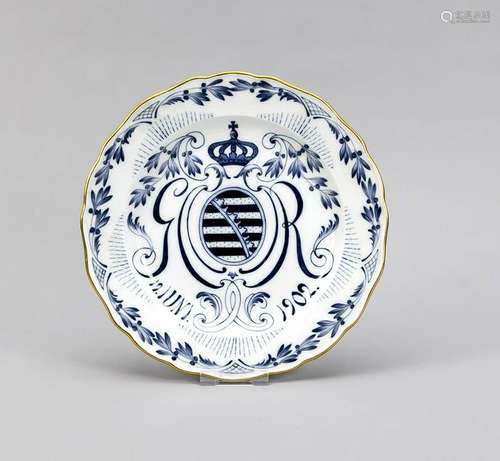 Plate, Meissen, bran