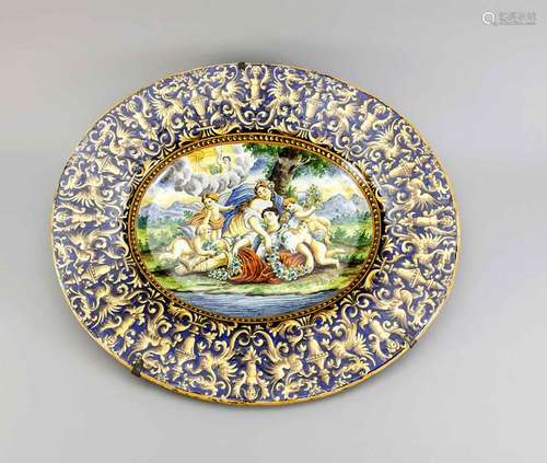 Large majolica plate