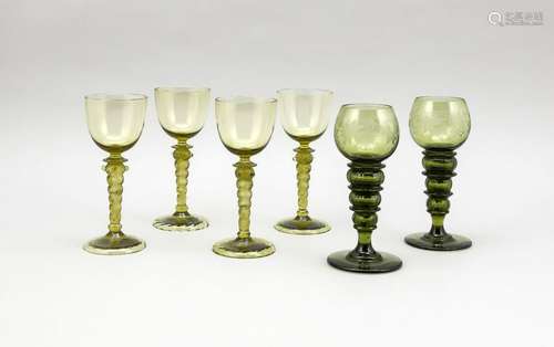 Six wine glasses, Jo