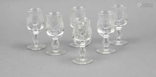 Six liqueur cups, 2n