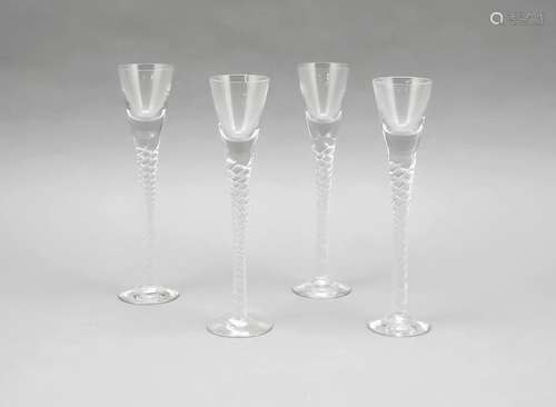 Four liqueur glasses