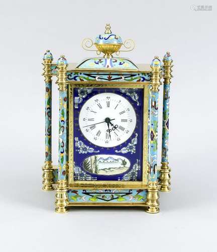 Cloisonné-Uhr mit we