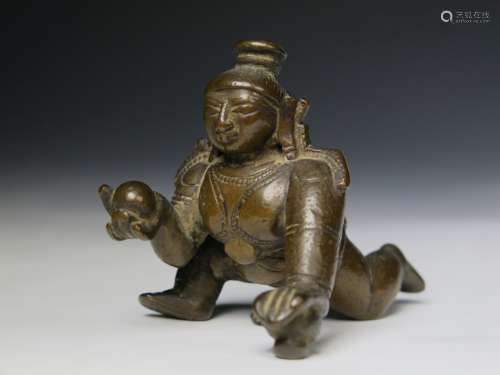 EASTERN INDIAN BRONZE BALAKRISHNA, 17TH TO 19TH C.