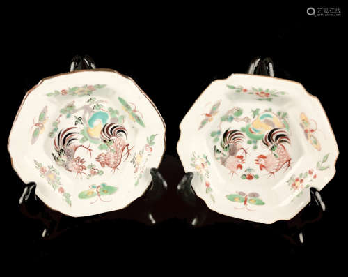 CHRISTIE'S: LATE MING DYN. PAIR OF WUCAI PLATES