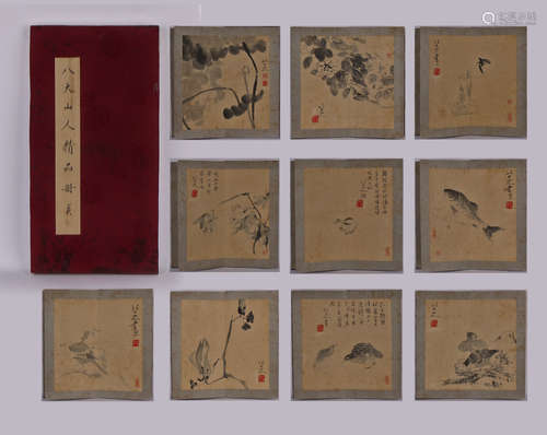 ALBUM PAINTING OF BIRDS AND NATURE, BA DA SHAN REN