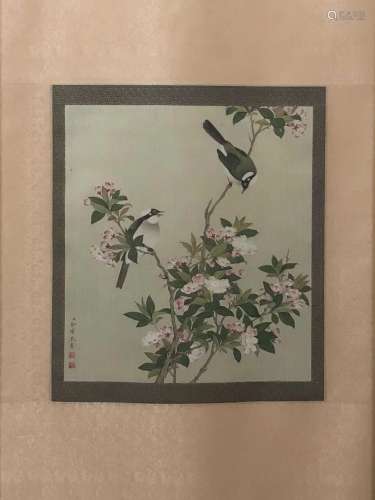 HANGING SCROLL 'BIRDS AND FLOWERS', YU XI.