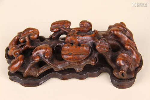 A Chinese Carved Bamboo Decoration